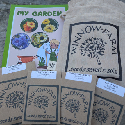 Kids edible flower seed collection gift